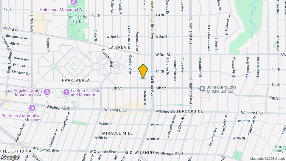 435 S Detroit St Map and Location Details