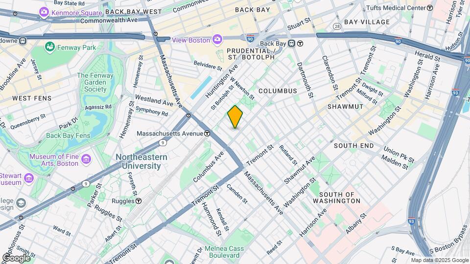 549 Columbus Ave Map and Location Details