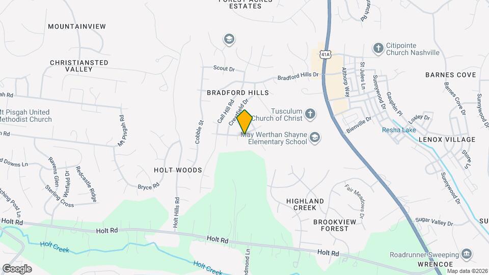 1617 Roundhill Dr Mapa y Detalles de la Ubicación