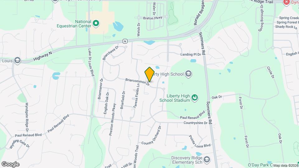410 Briarcommon Dr Map and Location Details