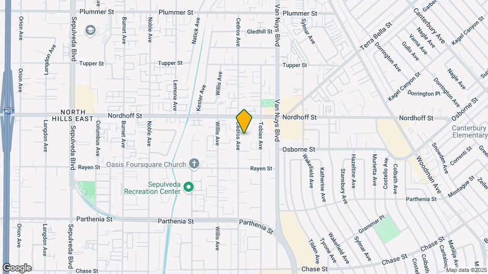 9022 Cedros Ave Map and Location Details