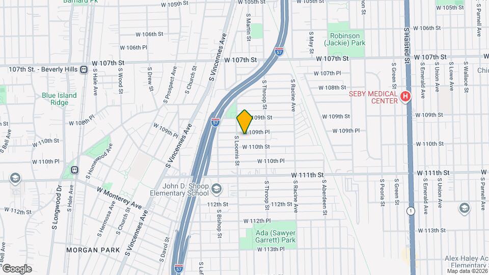 1345 W 109th Pl Map and Location Details