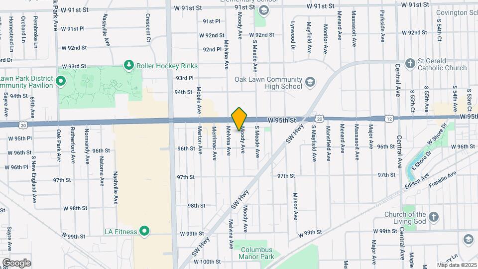 9530 Moody Ave Map and Location Details