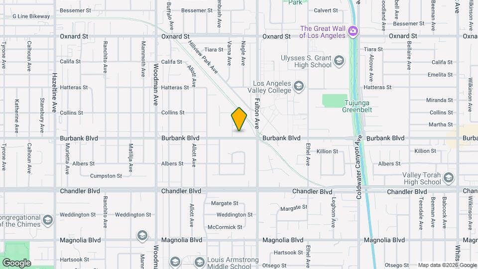 13345 Burbank Blvd Map and Location Details