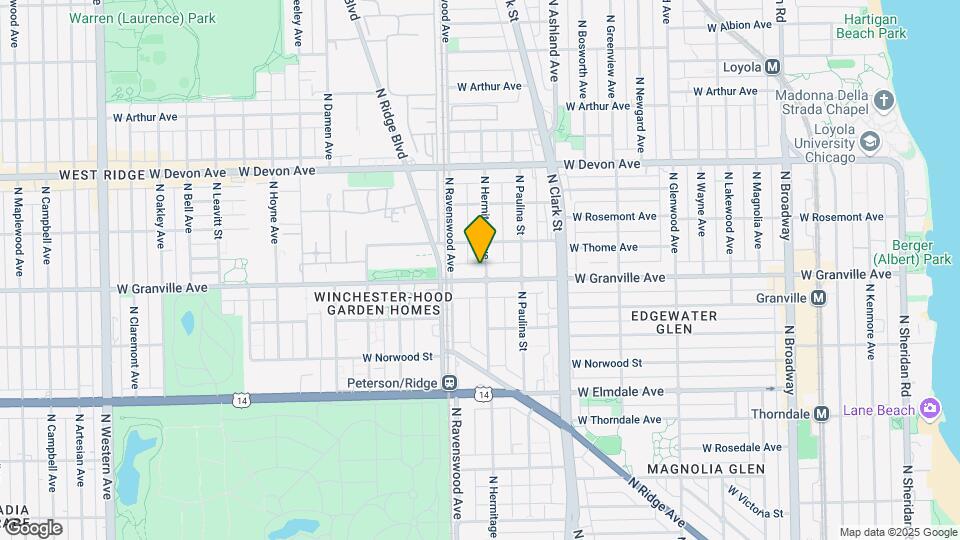 6204-6210 N Hermitage Ave Mapa y Detalles de la Ubicación