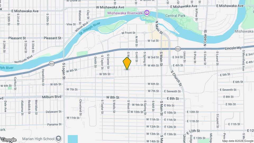 111 1/2 S West St Map and Location Details