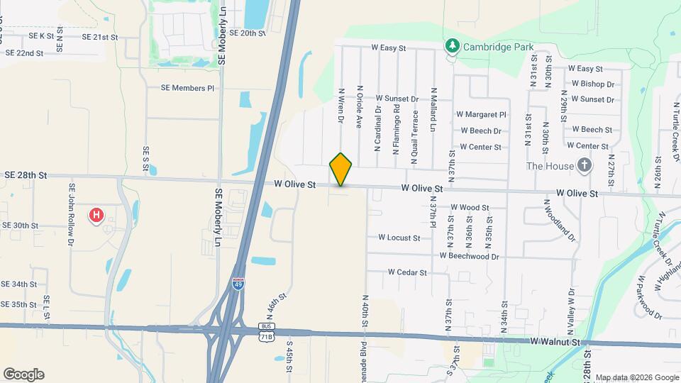 4112 W Olive St Map and Location Details