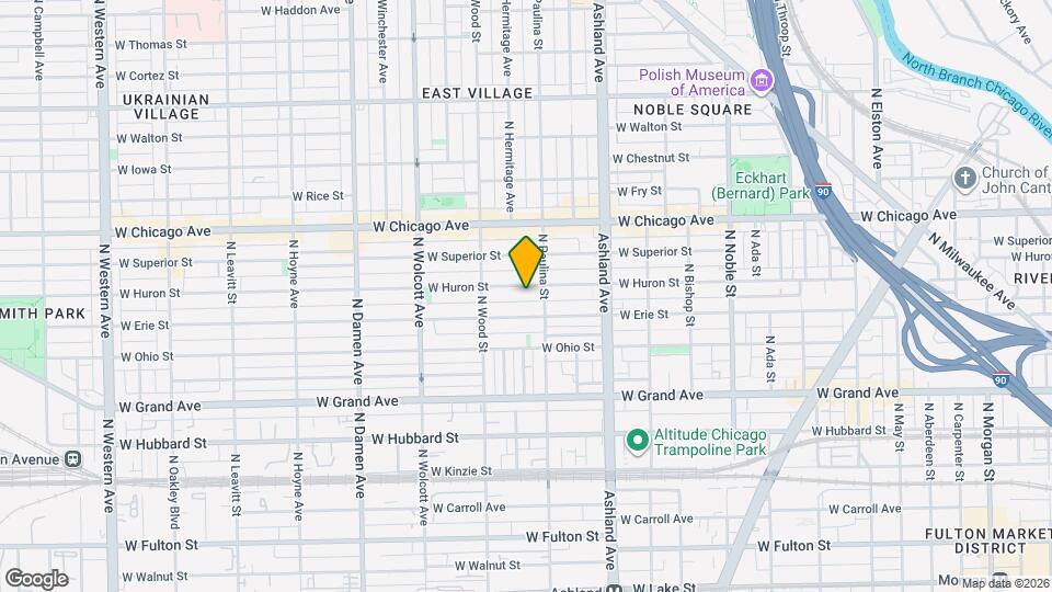 1717 W Huron St, Unit 1 Mapa y Detalles de la Ubicación