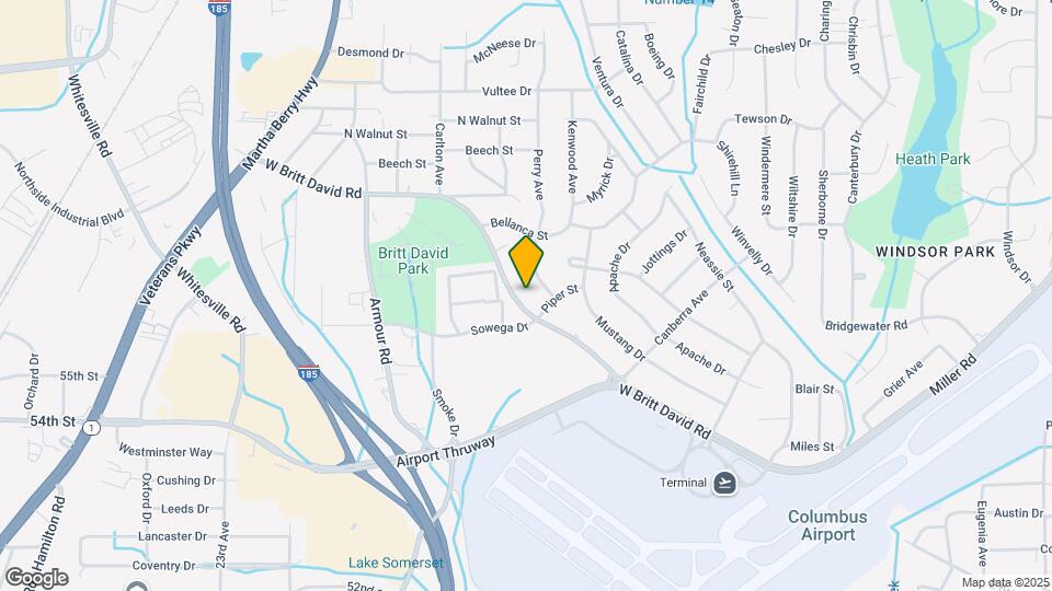 2919 W Britt David Rd Map and Location Details