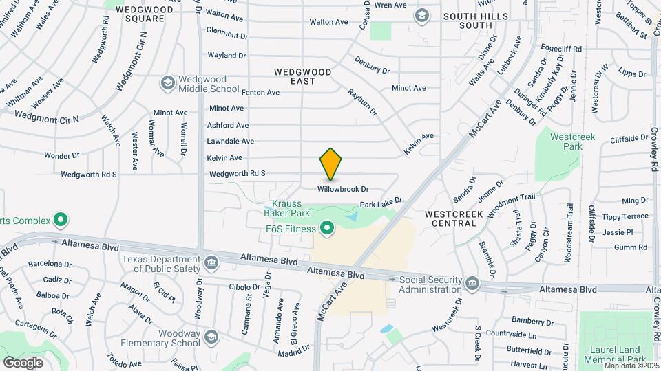 3600 Willowbrook Dr Map and Location Details