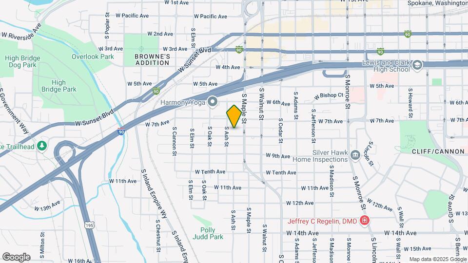1618 W 8th Ave Map and Location Details