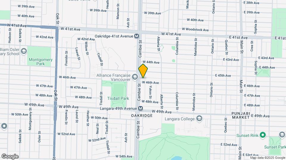 6180 Cambie St Map and Location Details
