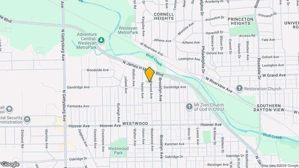 913 Westwood Ave Map and Location Details