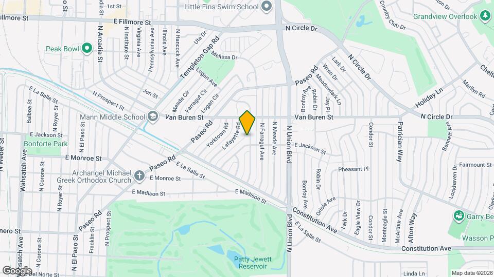 2406 N Logan Ave, Unit 2310 Mapa y Detalles de la Ubicación