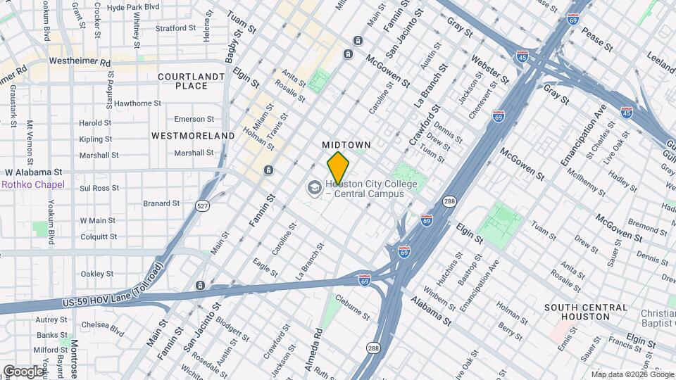 3404 Austin St, Unit Church Garage Apt Map and Location Details