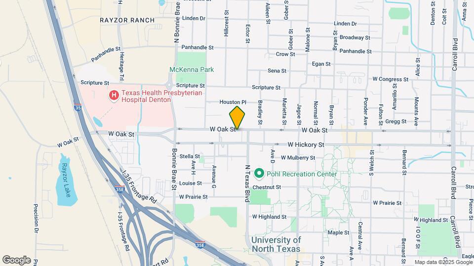 2107 W Oak St Map and Location Details