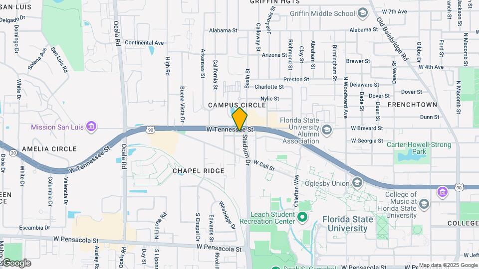 1525 W Tennessee St Map and Location Details