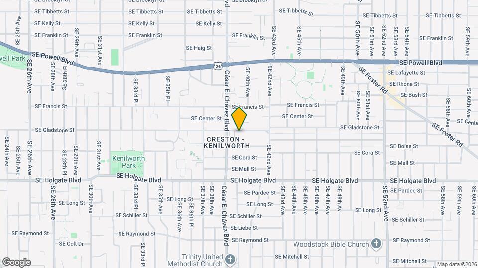 3942 SE Gladstone St Mapa y Detalles de la Ubicación