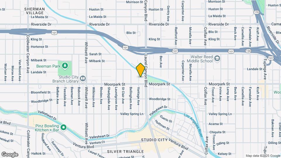 4418 Vantage Ave Map and Location Details