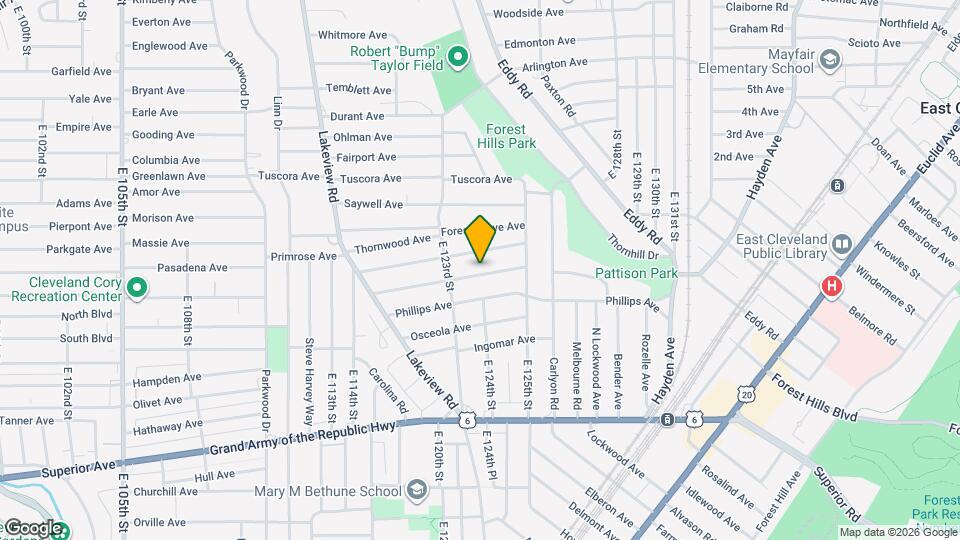 12337 Chesterfield Ave Map and Location Details