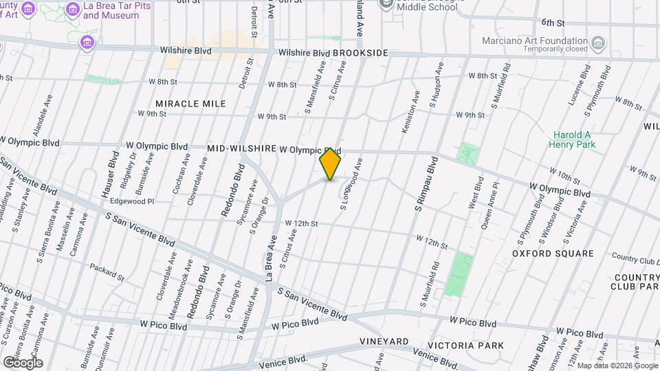 1112 S Highland Ave Map and Location Details