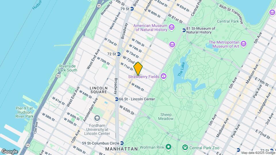 61 W 70th St Map and Location Details