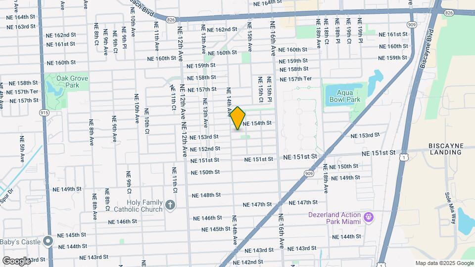1428 NE 153rd Terrace Map and Location Details