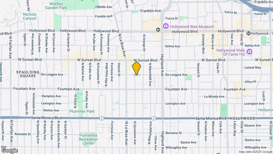 1346-50 1/2 N Sycamore Ave Mapa y Detalles de la Ubicación