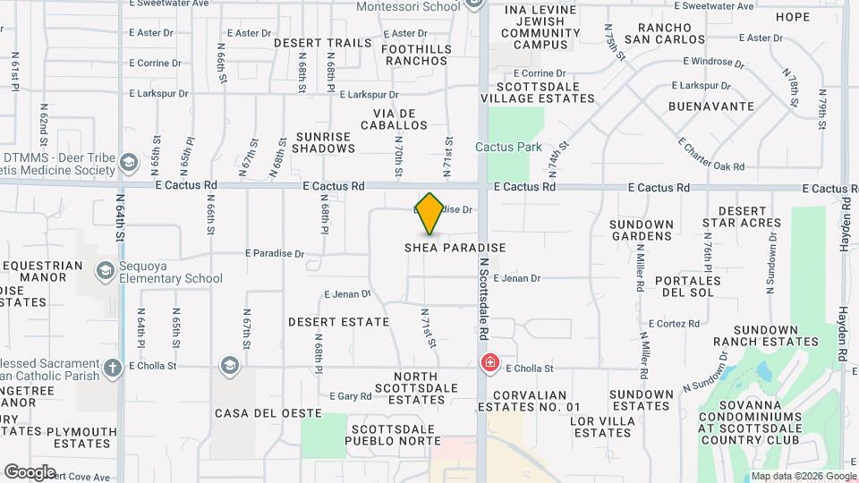 7026 E Sunnyside Dr Map and Location Details