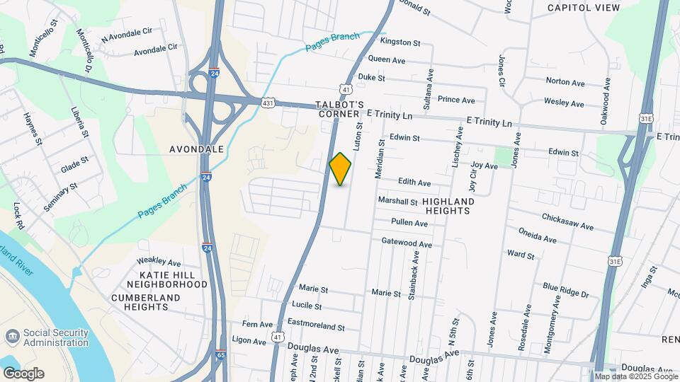 1505 Dickerson Pike Map and Location Details
