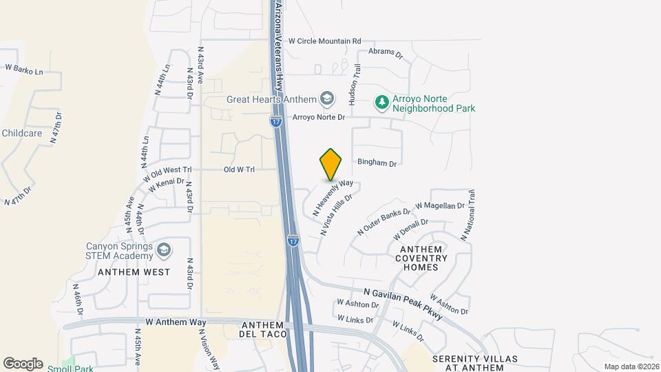 43336 N Heavenly Way Map and Location Details