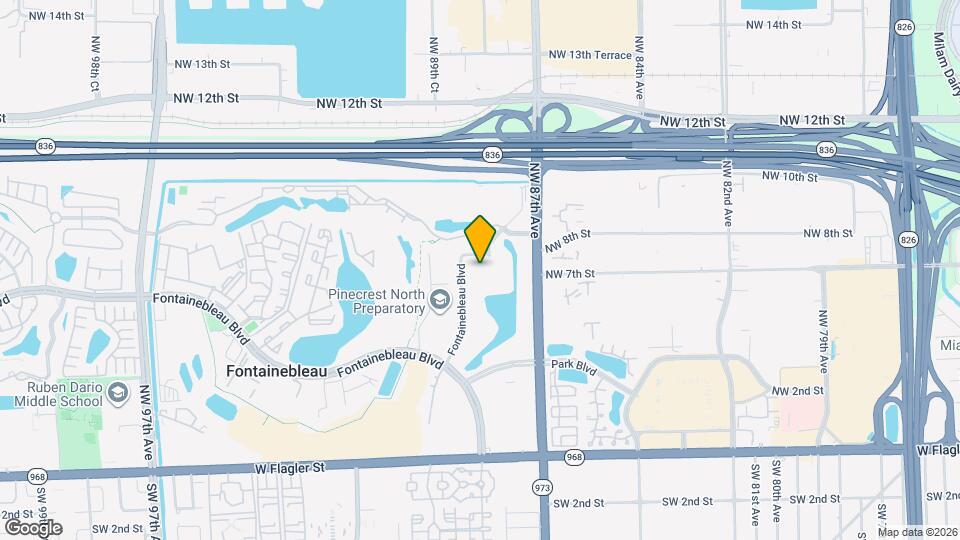 8889 Fontainebleau Blvd, Unit 504 Map and Location Details