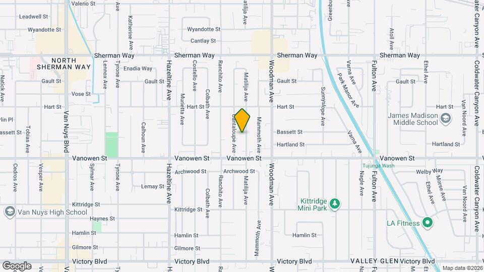 6853 Matilija Ave Map and Location Details