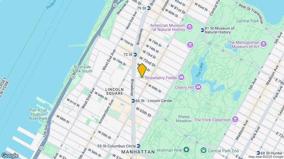 121 W 69th St Map and Location Details
