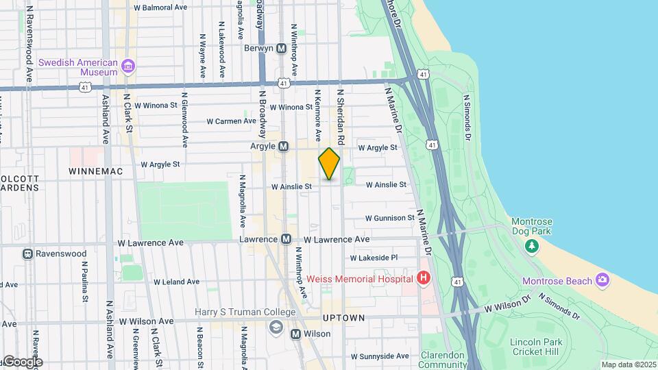 1018 W Ainslie St, Unit 1 Map and Location Details