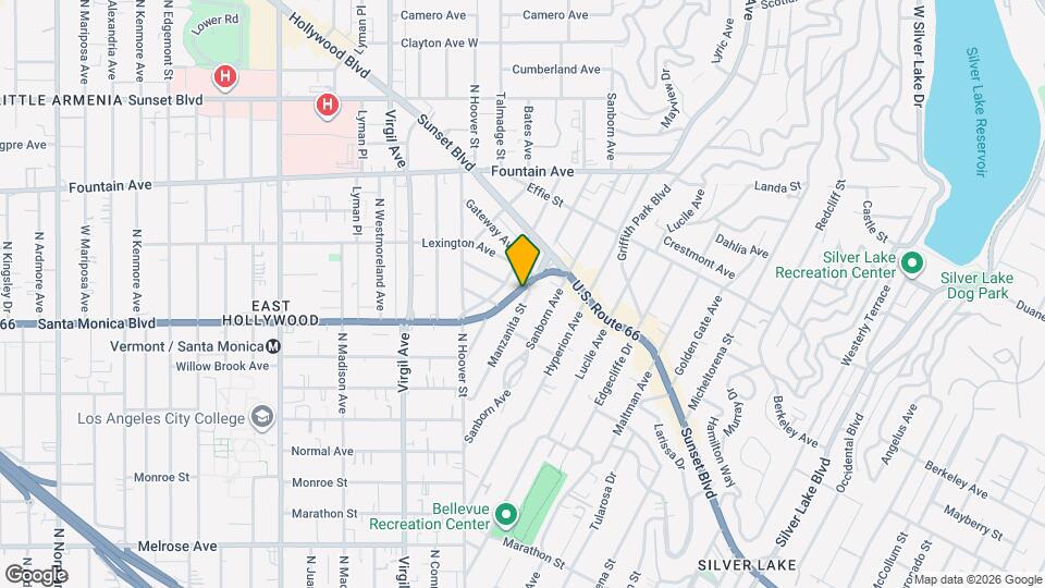 1045 Manzanita St Map and Location Details