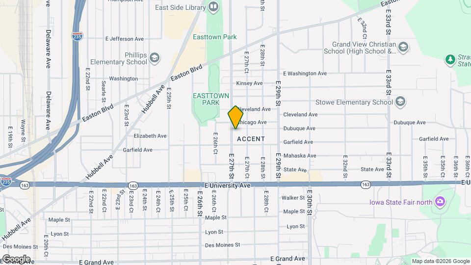 1321 E 27th St Map and Location Details