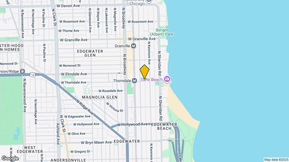 1080 W Thorndale Ave Map and Location Details