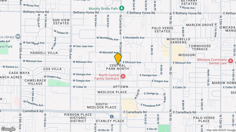 5350 N Central Ave Mapa y Detalles de la Ubicación