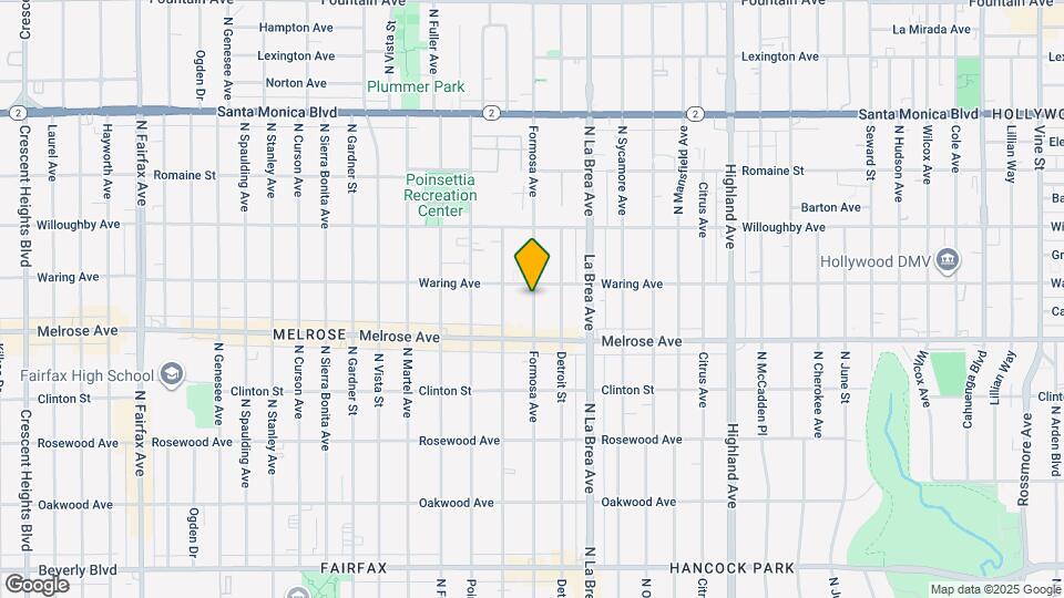 739 N Formosa Ave Map and Location Details