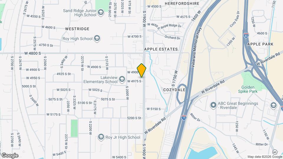 1908 W 4975 S Map and Location Details