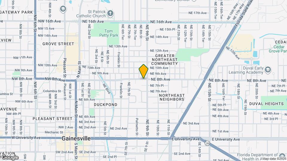 821 NE 8th Ave Map and Location Details