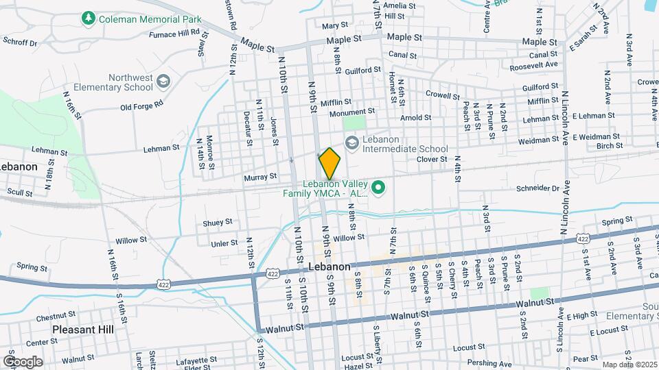830 Scull St Map and Location Details