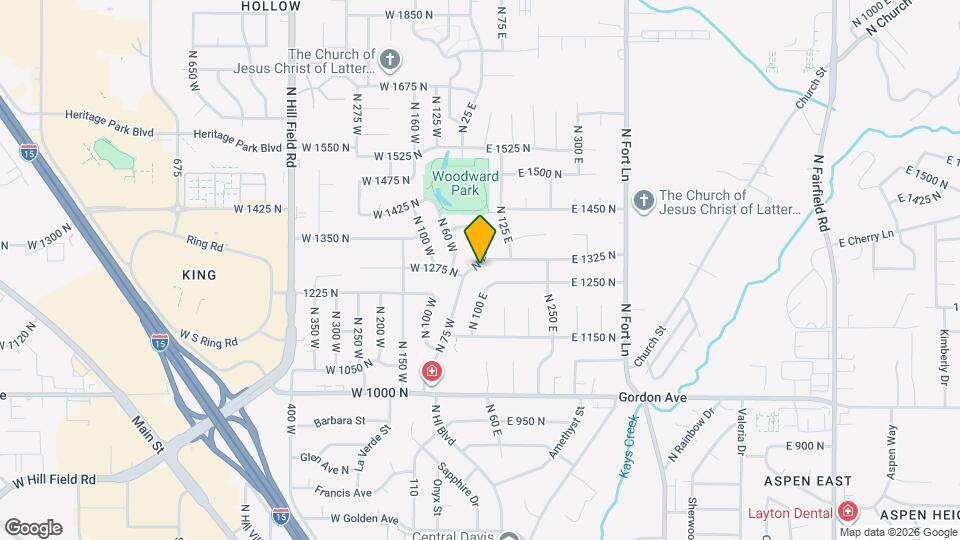 1282 N 25 E Map and Location Details