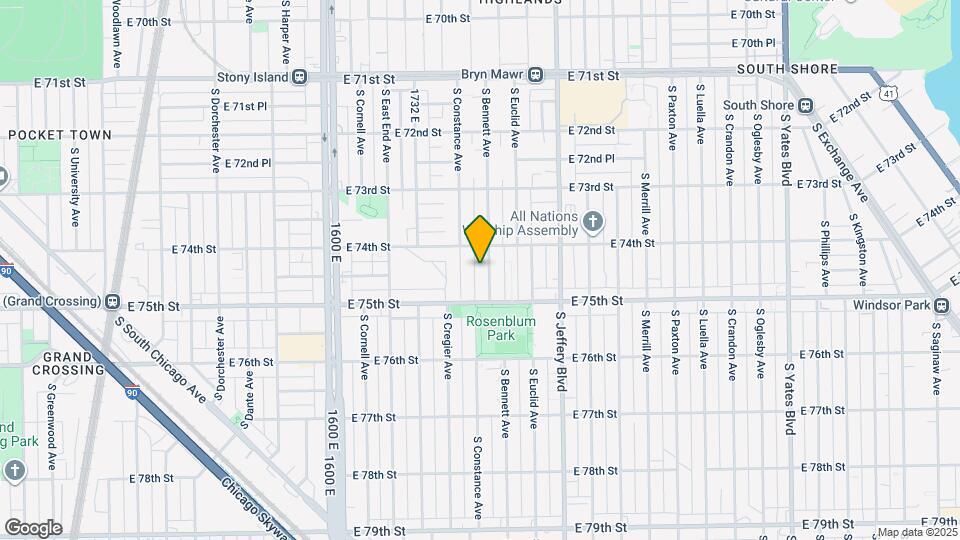 7422 S Bennett Ave Map and Location Details