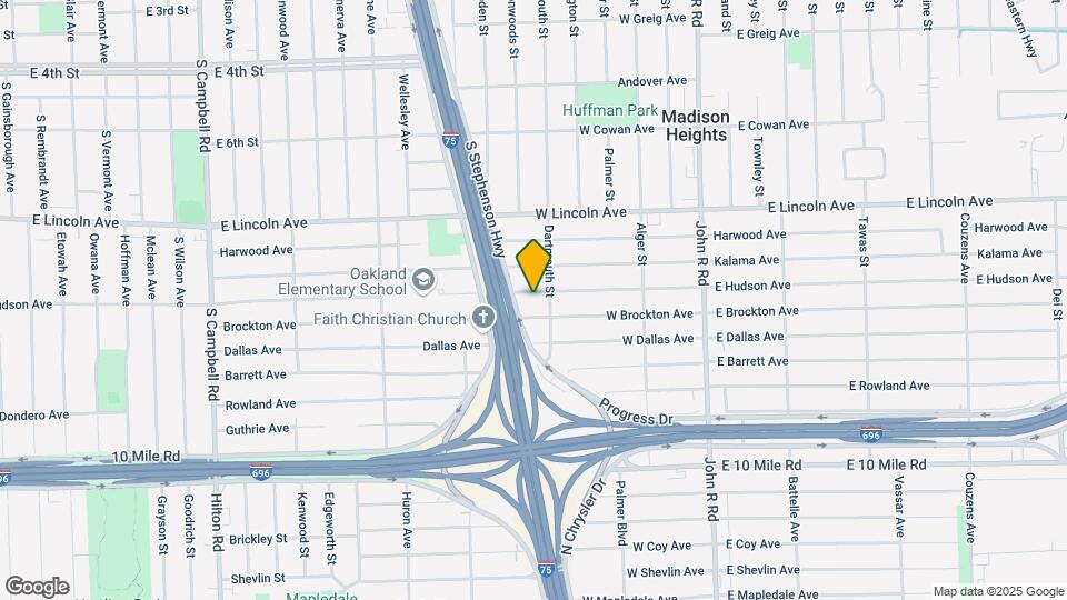 637 W Hudson Ave Map and Location Details
