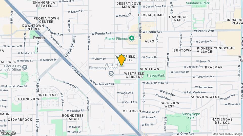 7626 W Cinnabar Ave Map and Location Details
