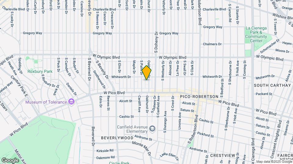 1119 S Oakhurst Dr Mapa y Detalles de la Ubicación