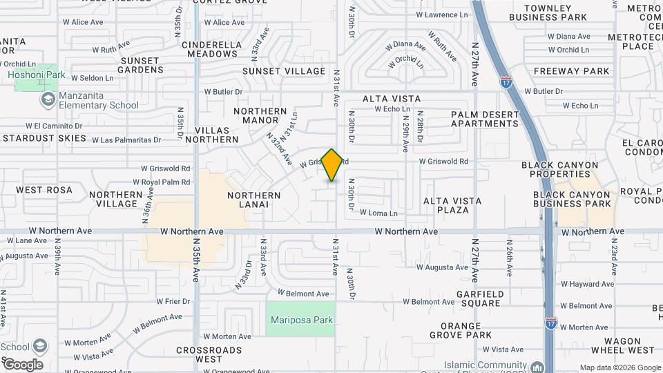 8101 N 31st Dr Map and Location Details