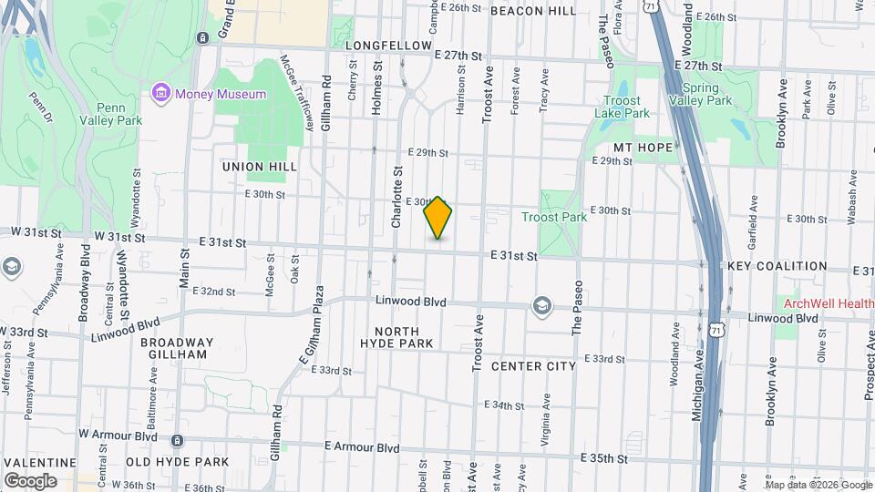 912 E 31st St Map and Location Details